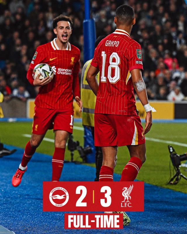 狗子28平台入口-【联赛杯】布莱顿2比3利物浦，哈克波内切梅开二度